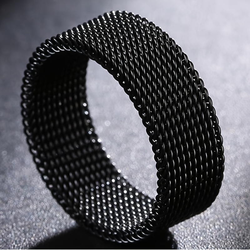 Men's Variable Grid Mesh Band Ring