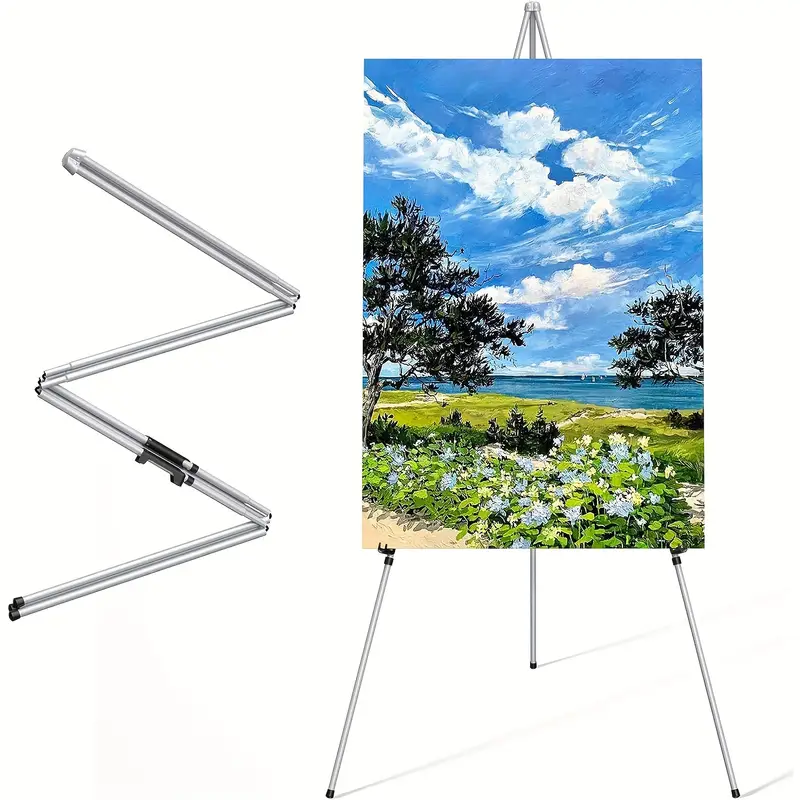 SIGN-W Art Painting Display Easel Stand - Portable Metal Tripod Artist  Easel with Bag, Adjustable Height from 17 to 66, for Table-Top/Floor  Paint