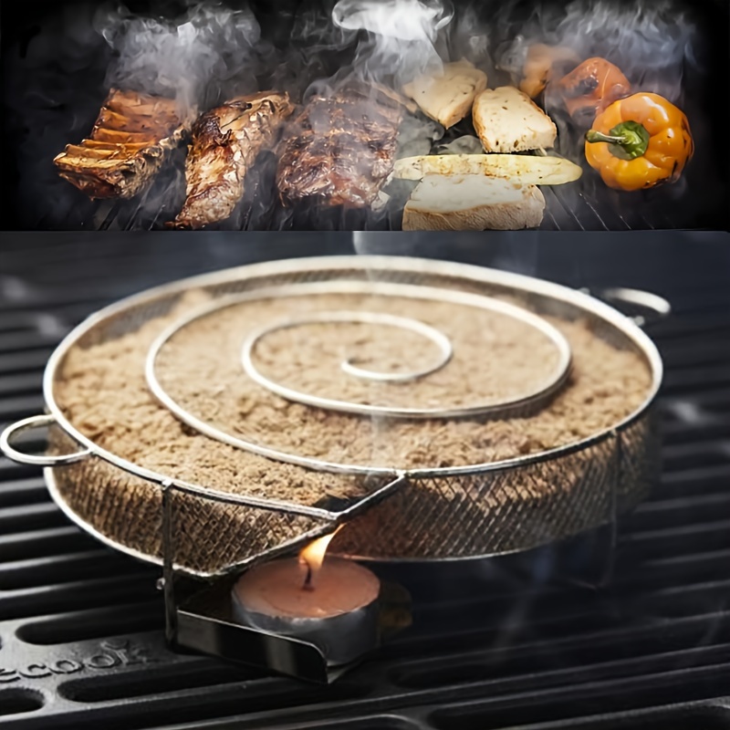 

1pc, Cold Smoke Generator, Bbq Grill, Pellet Tray, Bbq , Cold Smoke Generator For Food Smoking, Long-lasting Cold , Maze For Cold Smoking, Outdoor For Any Bbq Or Cabinet (excluding Candles)