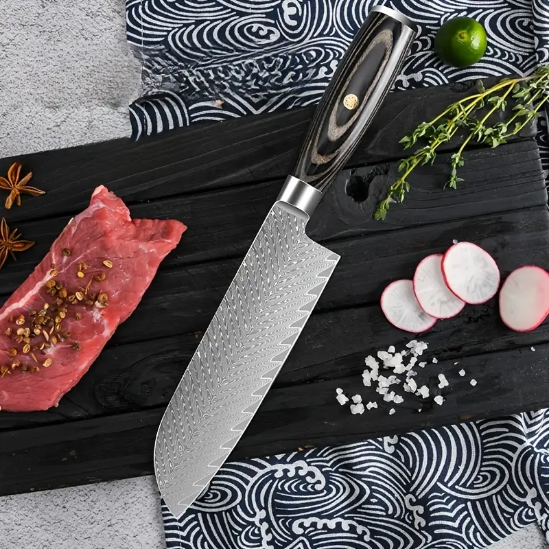 Damascus Chef Knife Cooking Sushi Knife Commercial Cutting - Temu