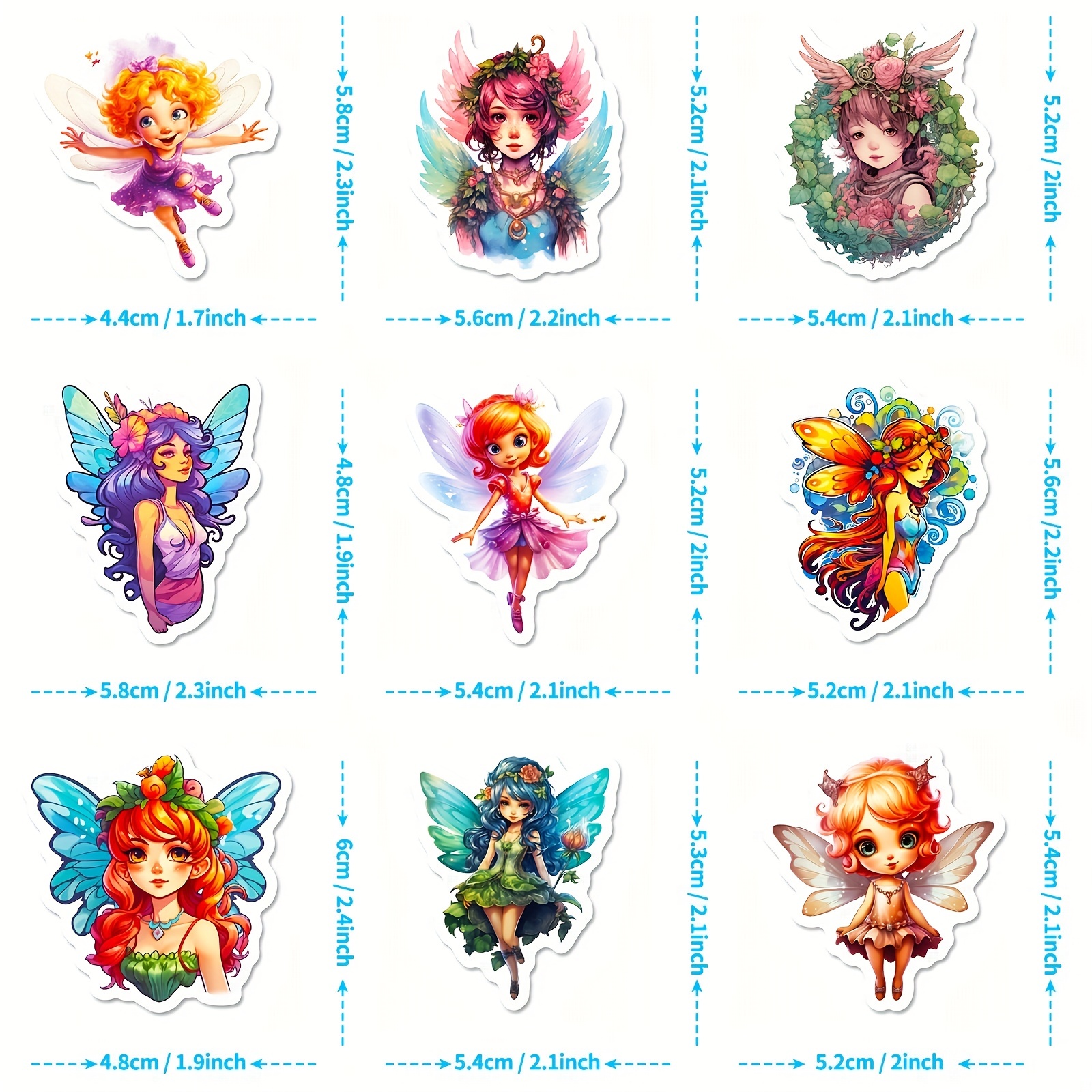 Wildflower Fairy Elf Stickers New Creative Angel Wings - Temu