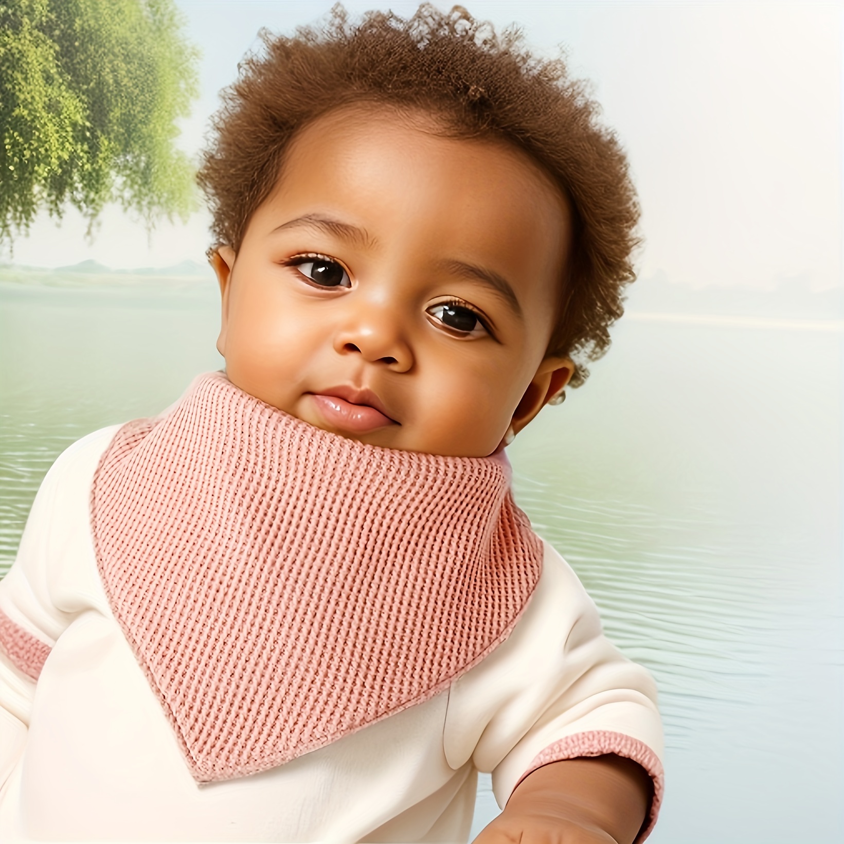 Infant Soft Feeding Bib Cute Waffle Cotton Bib Newborn Temu Australia