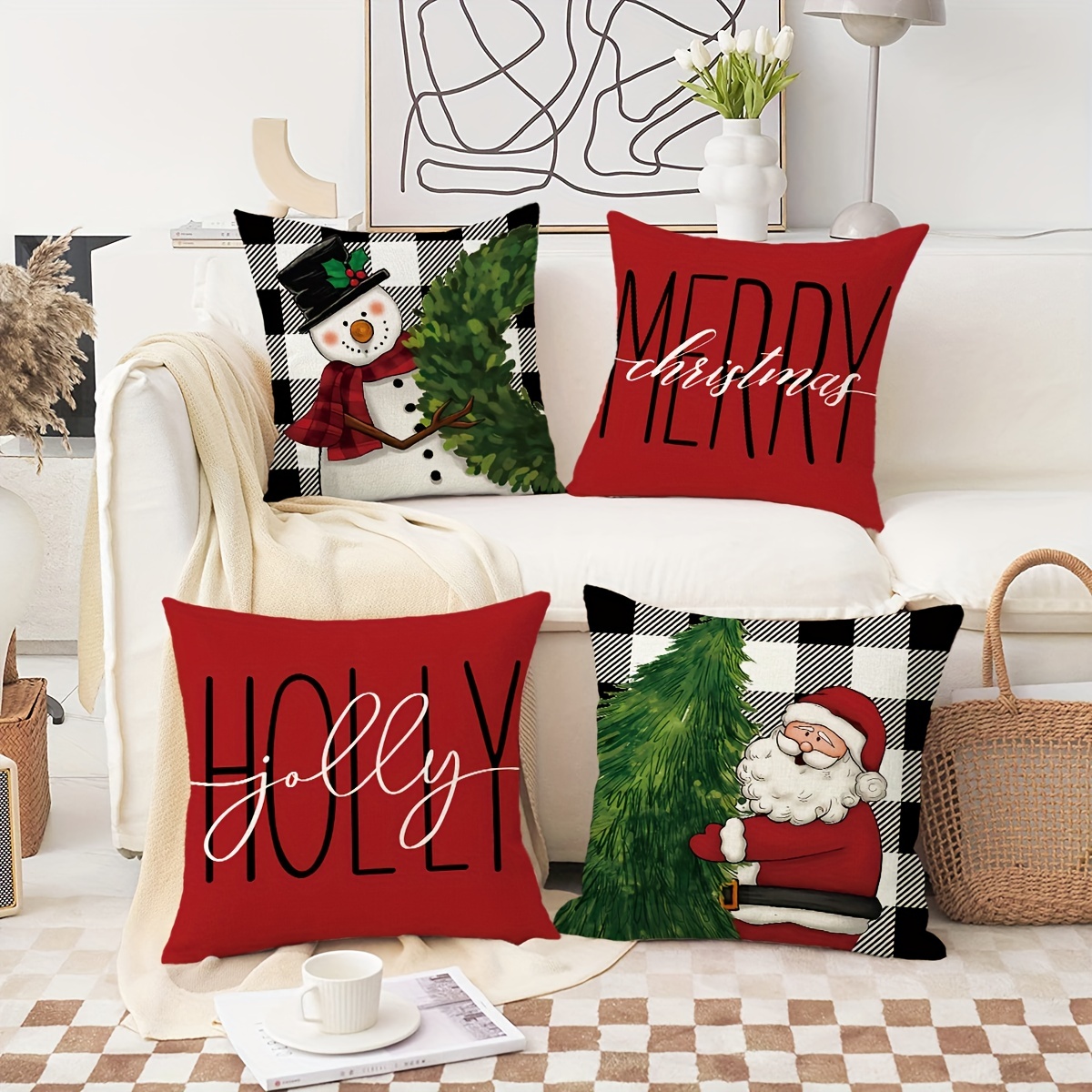 Outdoor christmas pillow clearance covers