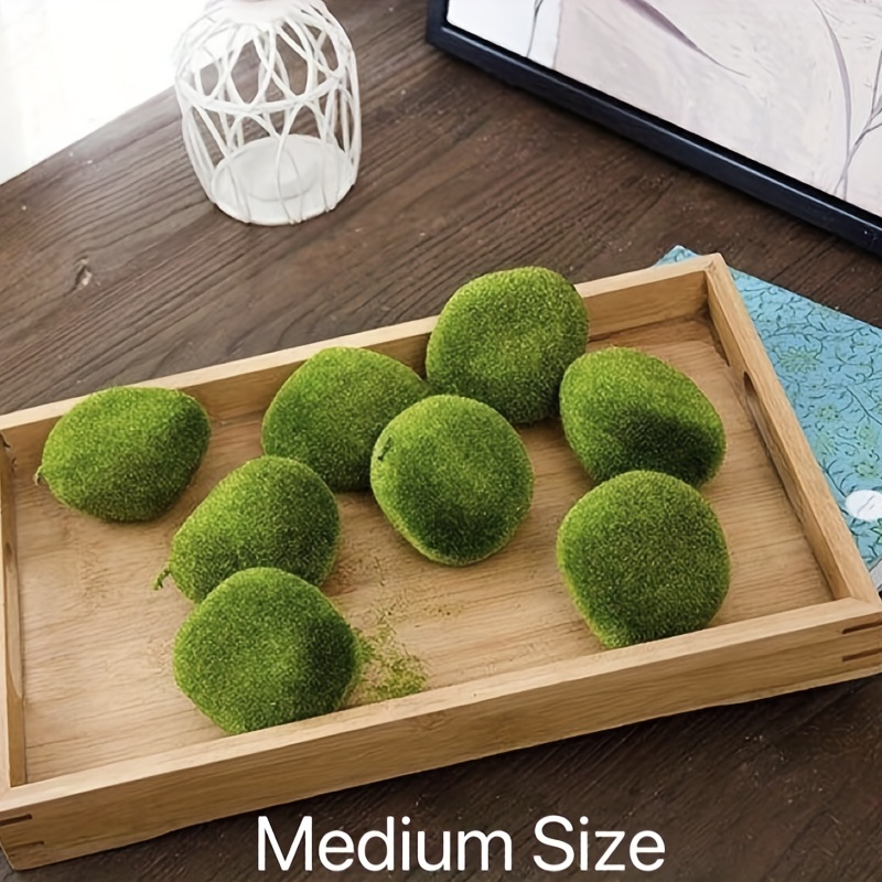 6pcs, Natural-Looking Artificial Moss Rocks for Vases and Decor - Realistic  Faux Moss Stones for Indoor and Outdoor Use