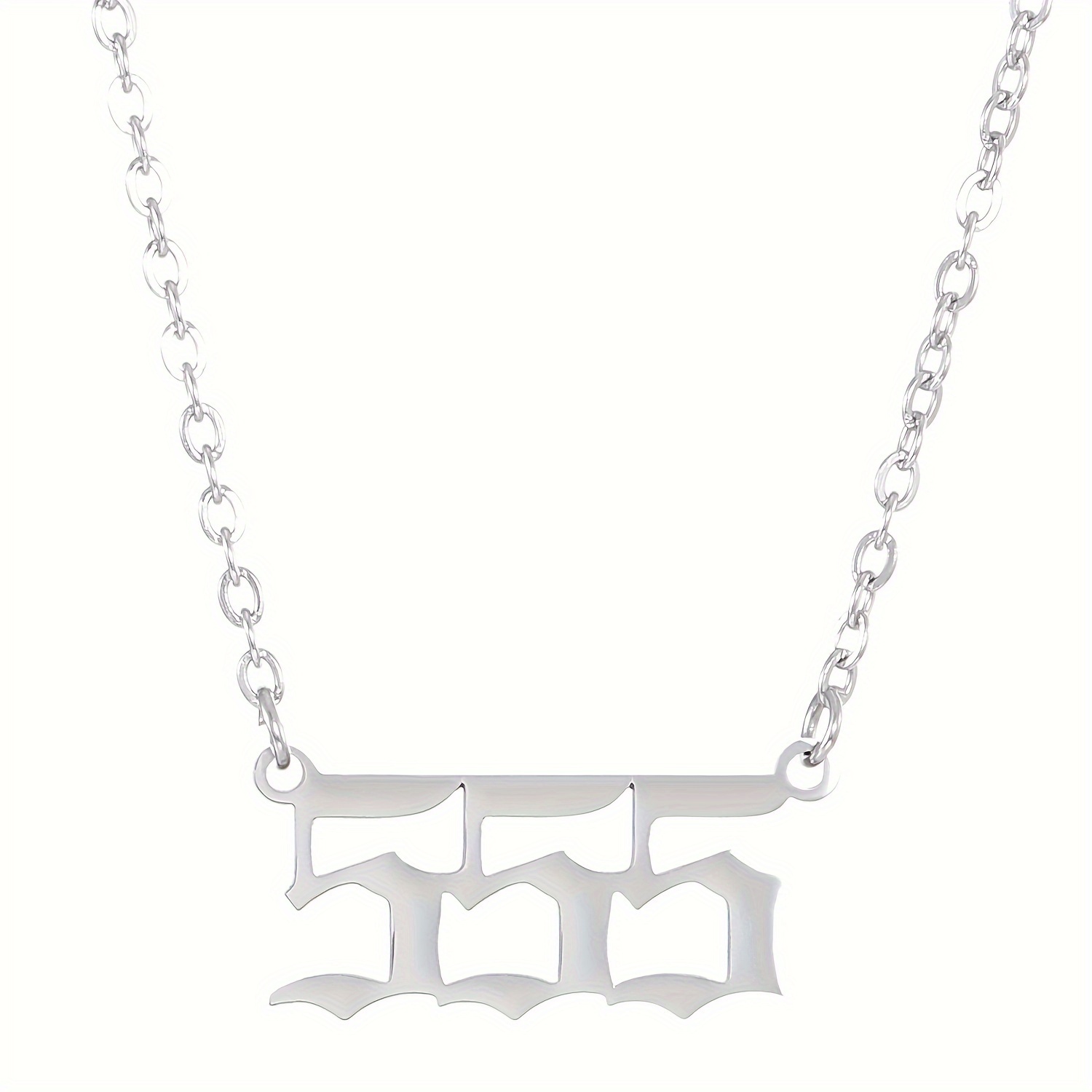 Personalized Stainless Steel 1-9 Number Pendant Necklace