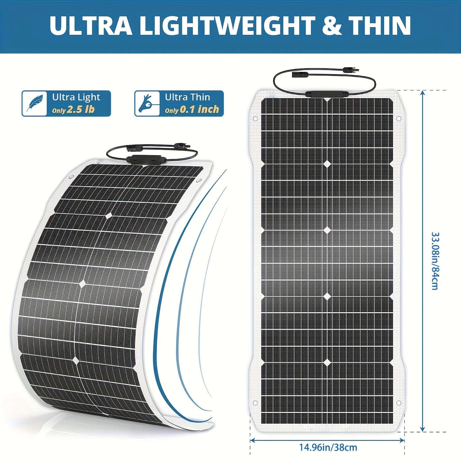 Flexible Solar Panel 12 Volt Monocrystalline Semi flexible - Temu