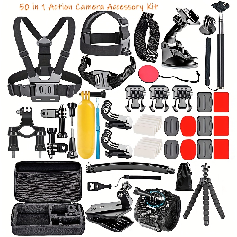 50-in-1 Accessory Kit For Gopro Hero 10 9 11 12 Waterproof Case