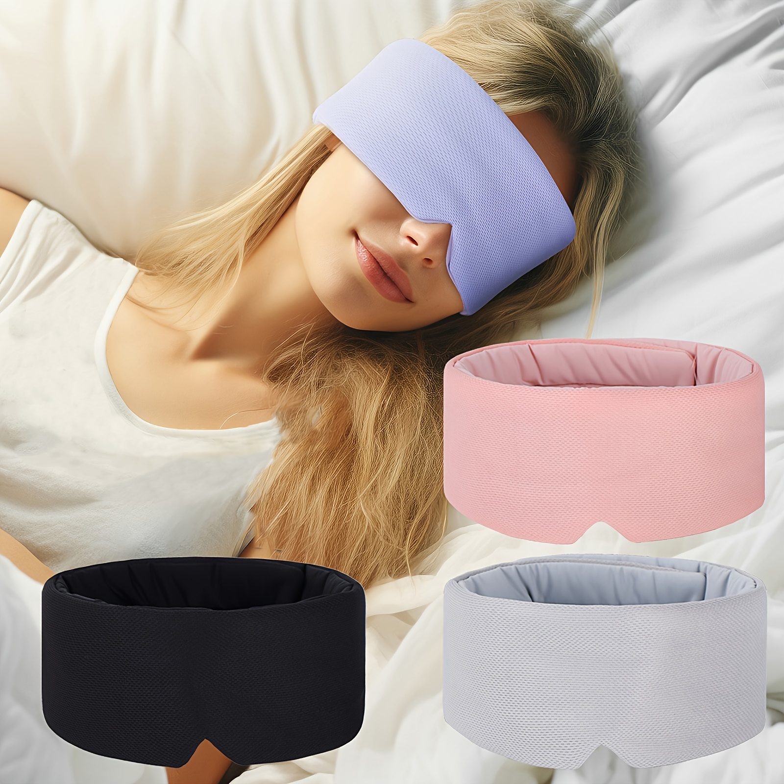 Sleeping Mask For Men And Women, 3d Side Sleeping Eye Mask, 100% Silk  Blackout Eye Mask Sleeping With Adjustable Strap Yoga Trav
