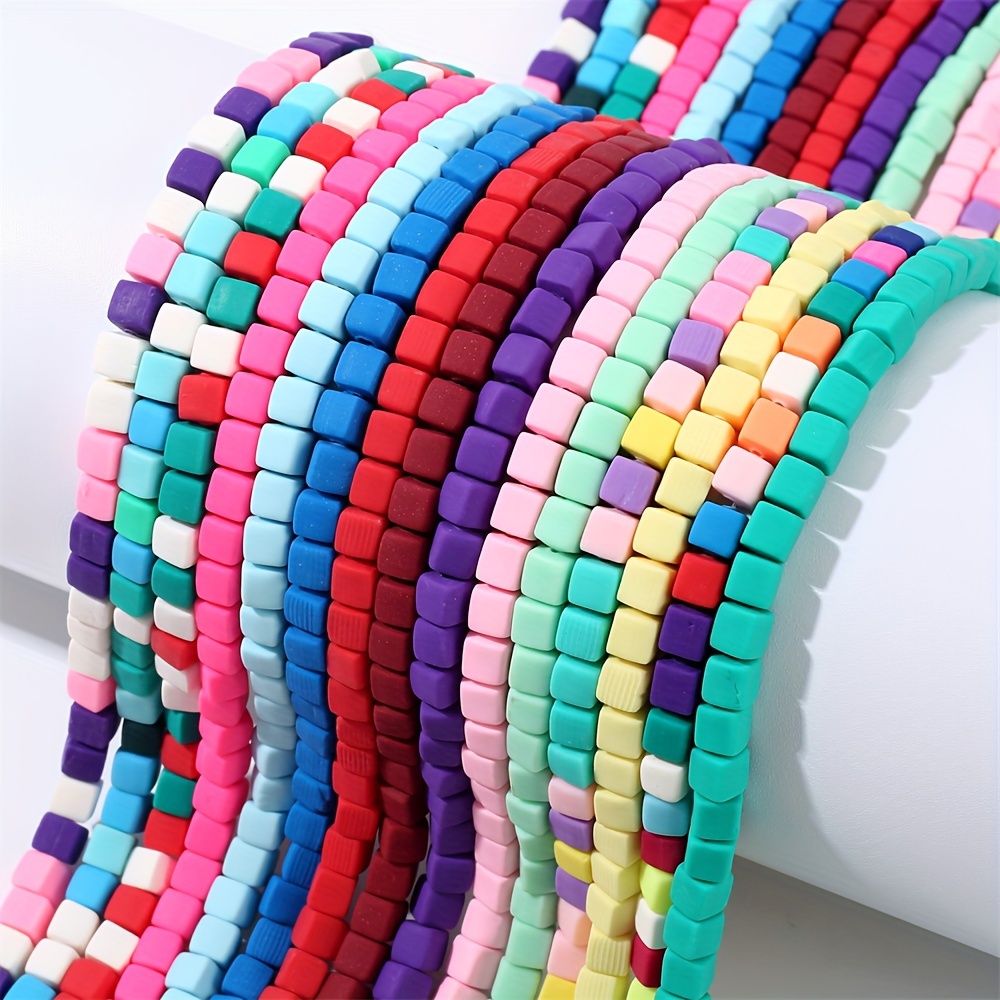 Colorful Square Polymer Clay Beads Jewelry Making - Temu New Zealand