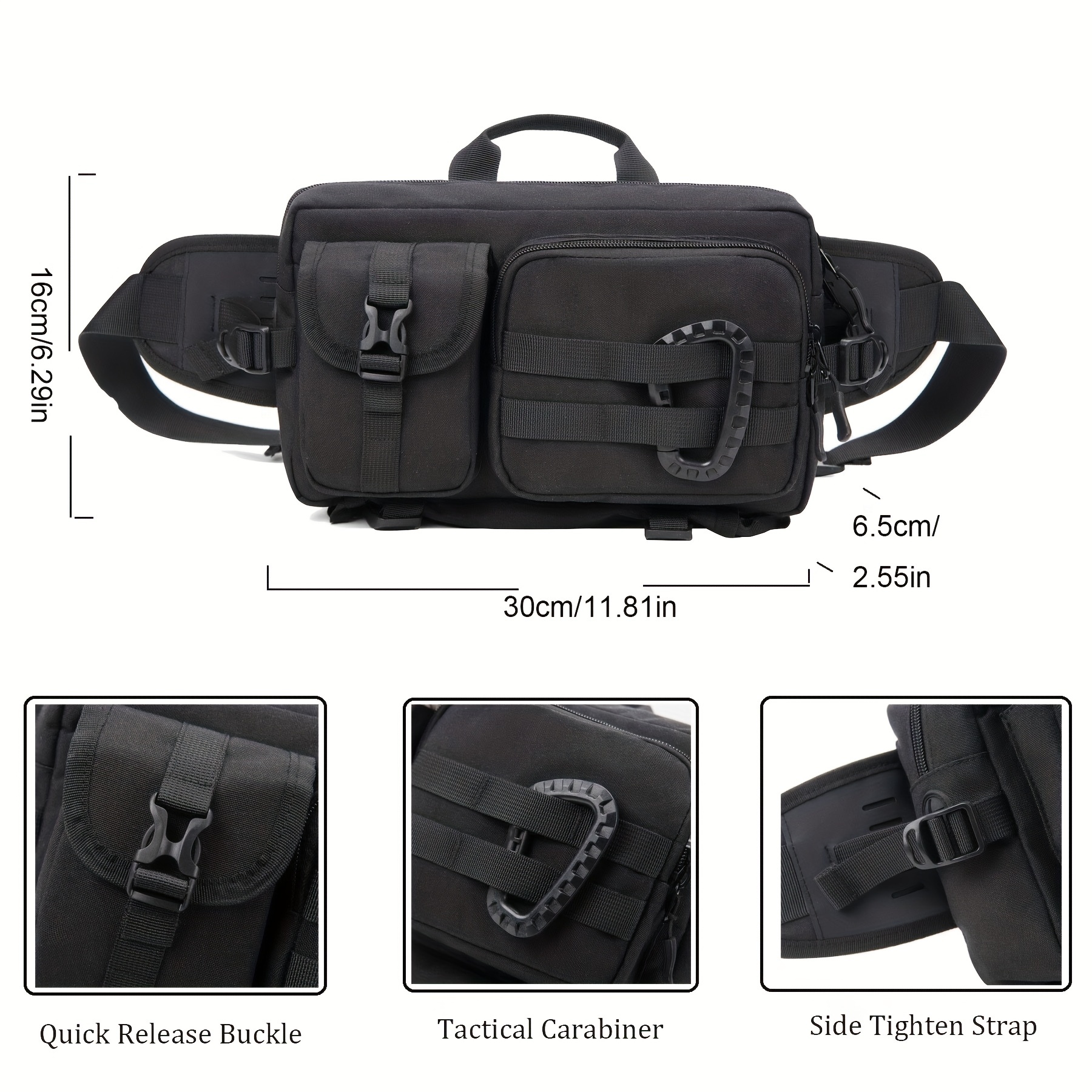 Waist Bag For Men, Multifunction Fanny Pack Crossbody Bags, Outdoors Sports  Riding Running Chest Bags - Temu Australia