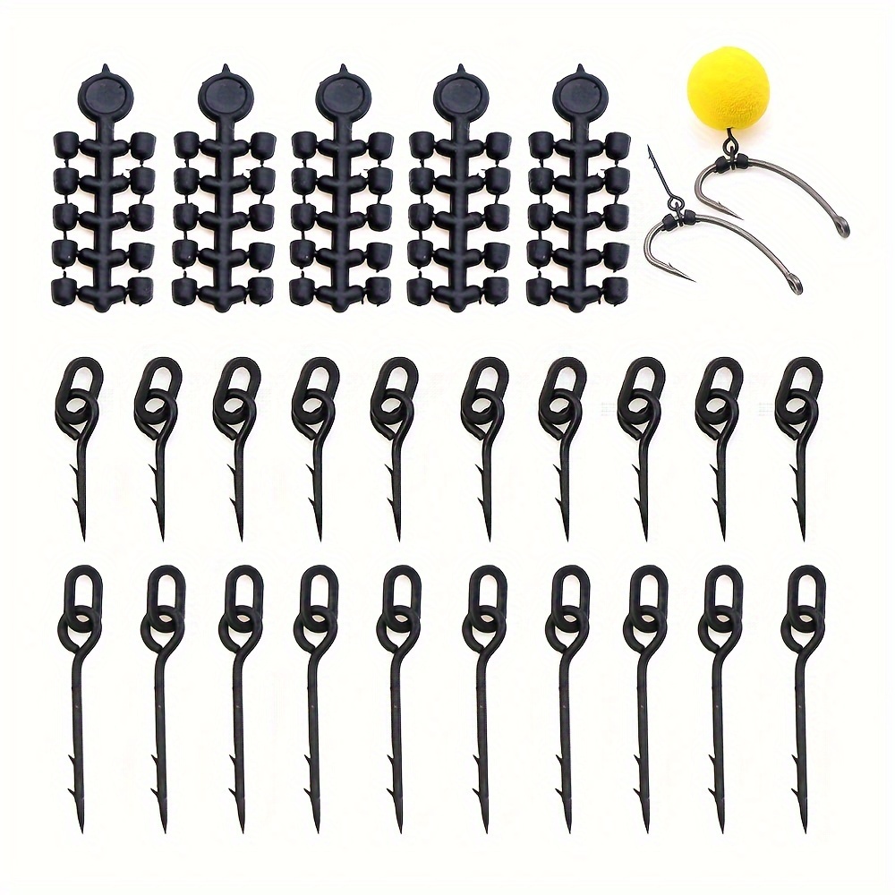 30pcs/Group Float Stops Line Stoppers Beads Rig Buffer Connector Fishing  Bobbers, SS 