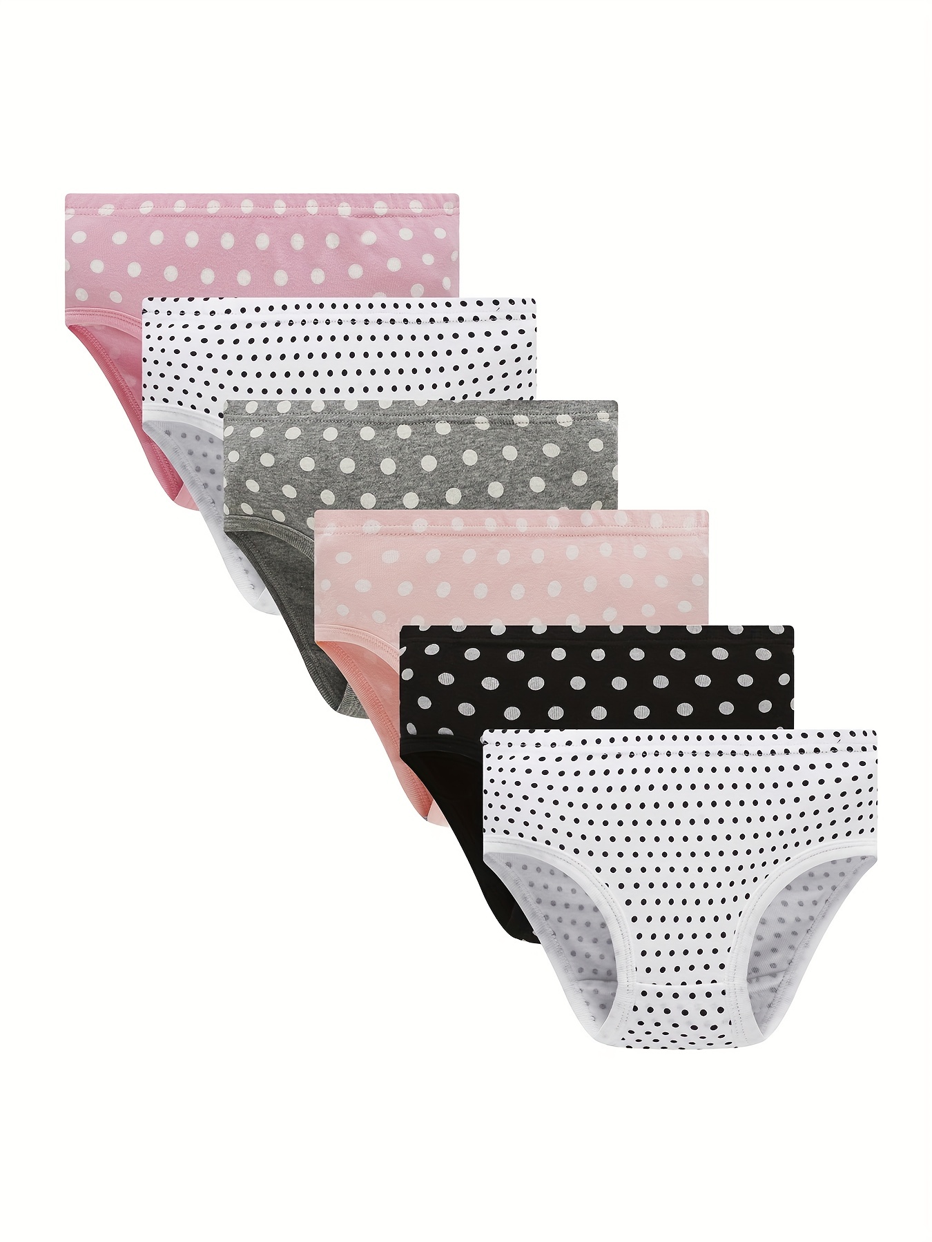 Little Girls Set of 10 Polka Dot Print Panties - Multi Color