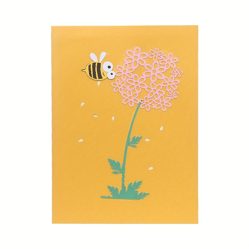 Bees and Flowers Pop-Up Card