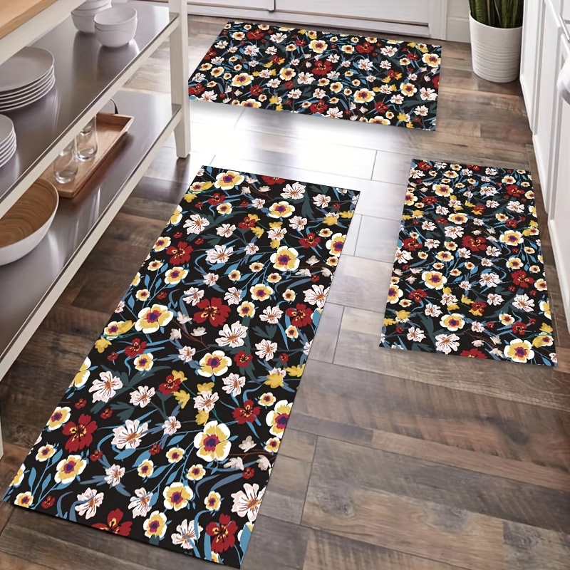 Colorful Floral Area Rugs Non slip Resistant Rug Machine - Temu