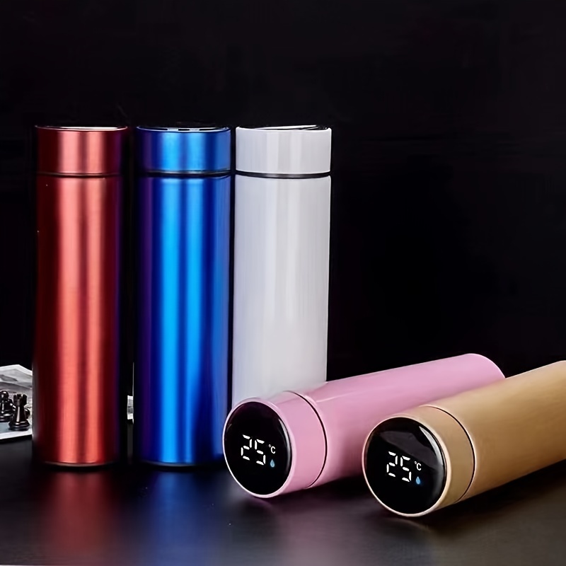 500ml Smart Water Bottle Stainless Steel Thermos Temperature Display  Leakproof Vacuum Flasks Coffee Cup Milk Mug Christmas Gift