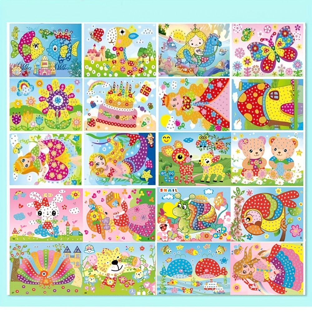 Mosaic Sticker Art Kits for Kids EVA DIY Handmade Art Crafts Kits Peel and  Press Sticker