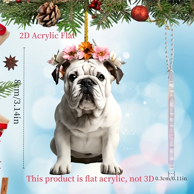 Weihnachten Süßer Hund Acryl Auto Anhänger Auto Dekoration
