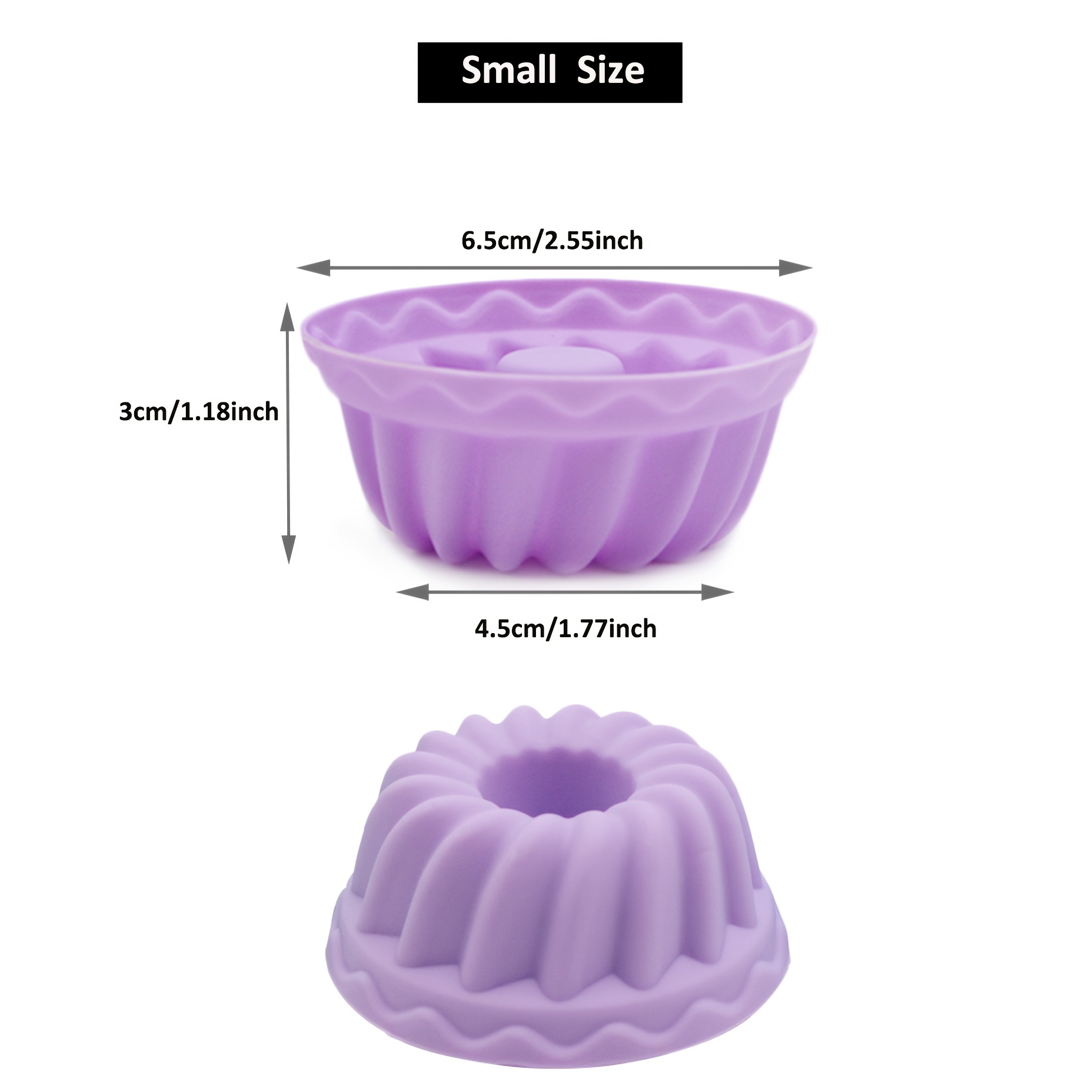 Silicone Muffin Cups Fluted Tube Cake Cups Reusable Cupcake - Temu