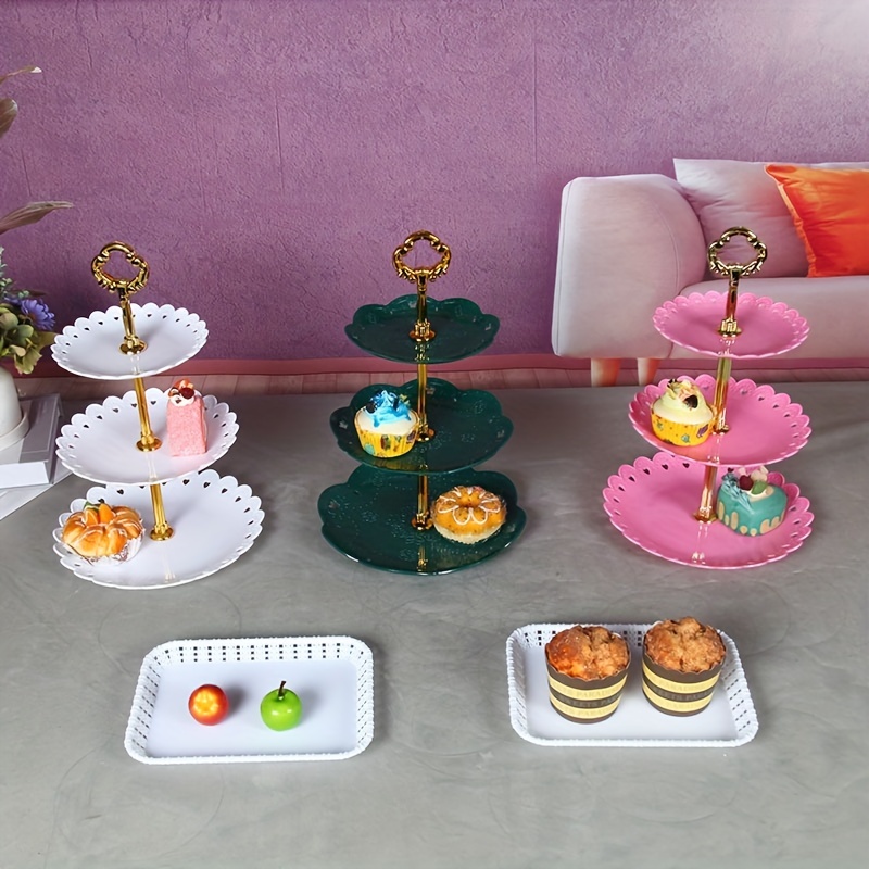 Rosdorf Park Dmaris 4 Piece Crystal Metal Cake with Beads Cake Stand for  Party Set & Reviews | Wayfair