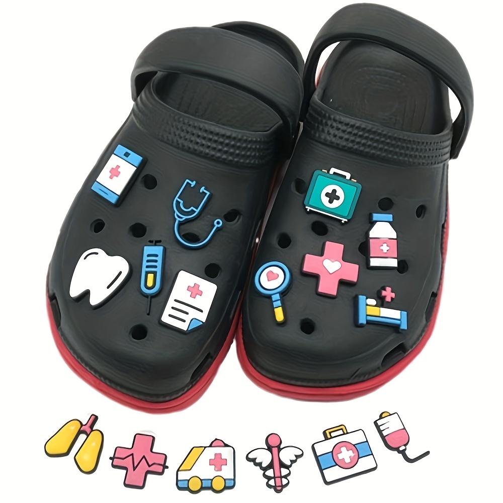 Medical Pattern Shoe Charms For Clogs Bubble Slides Sandals - Temu United  Arab Emirates