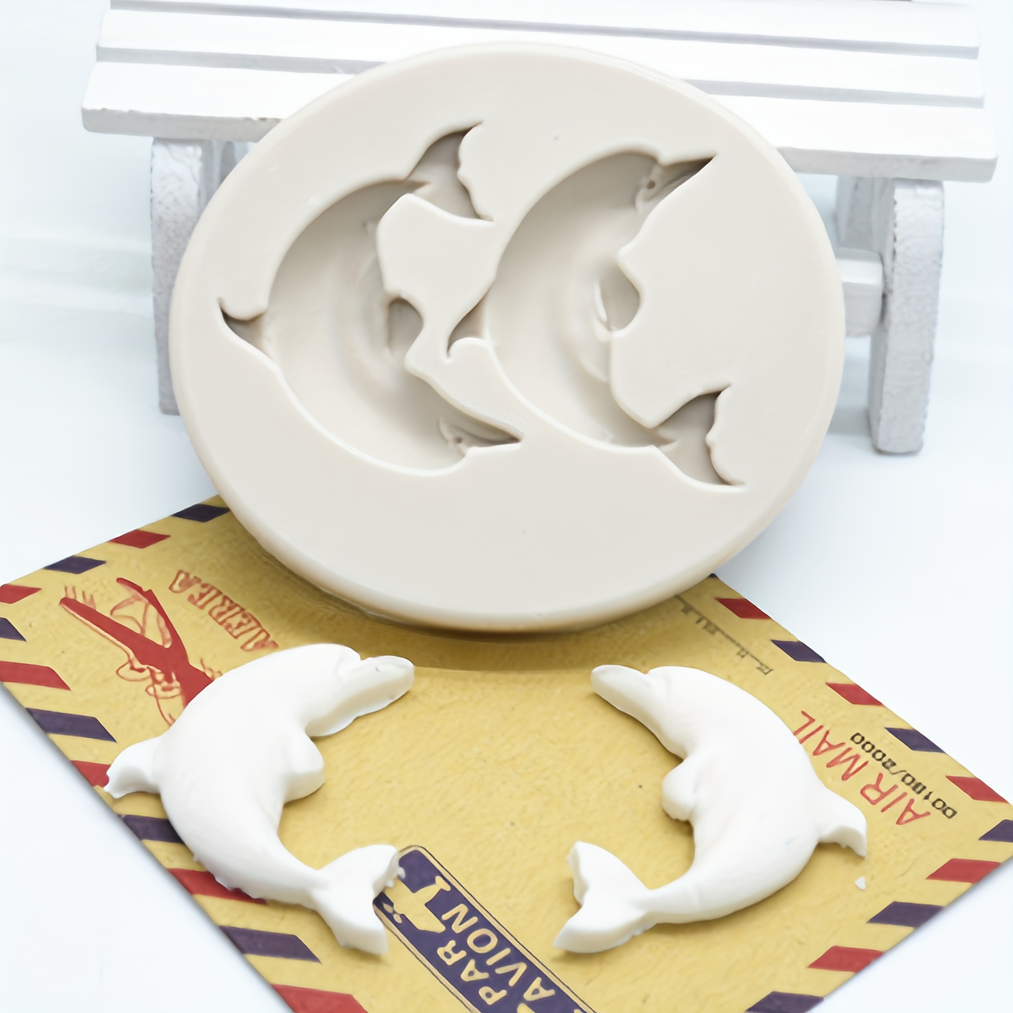 3d Dolphin Silicone Mold Diy Fondant Soap Chocolate Candy Molds Cake Decoration Tools Kitchen Baking Moulds