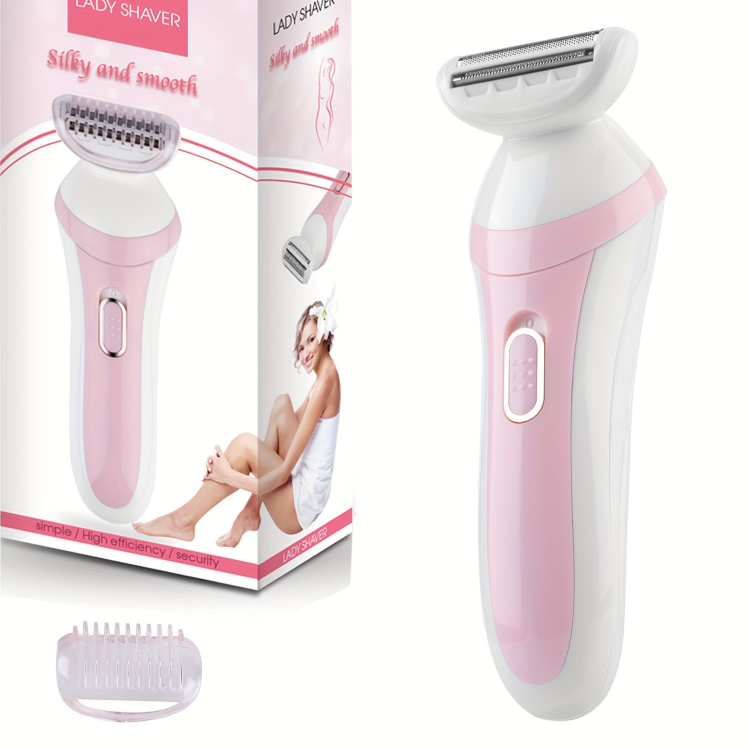 Maquinilla de afeitar eléctrica para mujer, afeitadora para mujer, para  brazos, piernas, axilas y zona de bikinii, IPX6 de uso húmedo y seco, 1