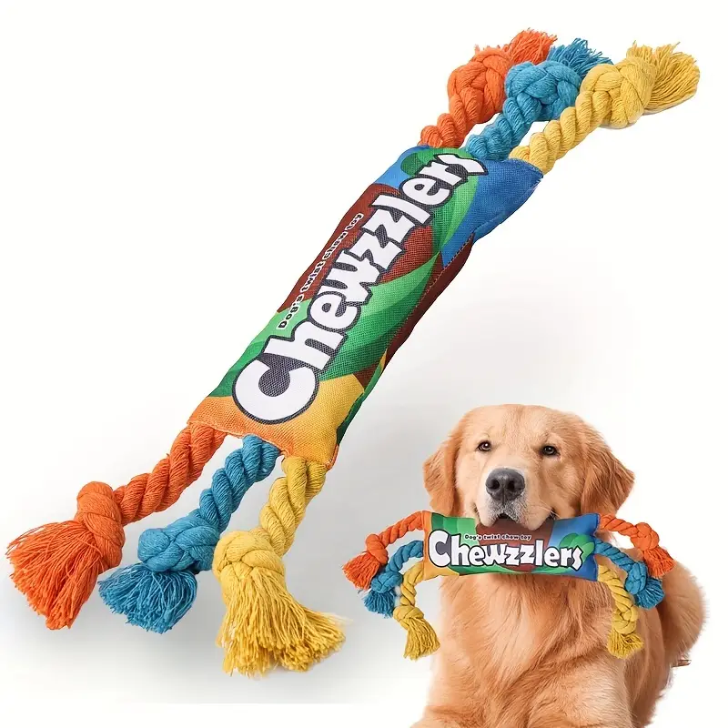 Squeaky Dog Chew Candy Design Toy Tough