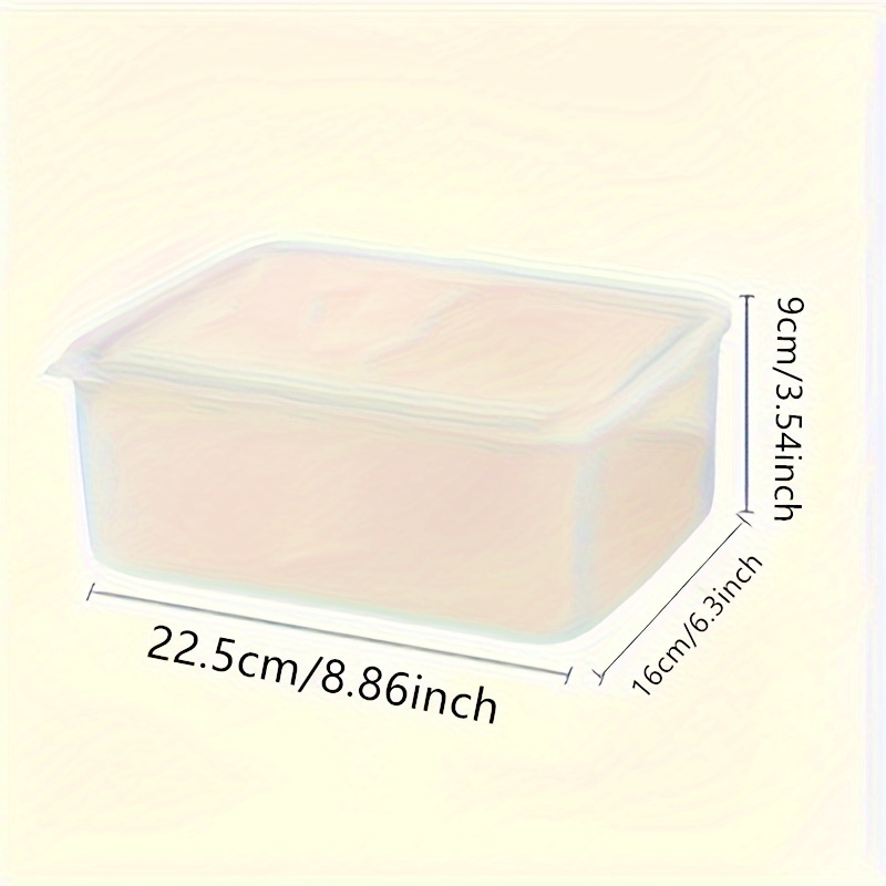 2pcs Reusable Four-compartment Food Box, Thickened Transparent Double-layer  Freezer Meat Box, Refrigerator Fruit Vegetable Crumb Maker, Ginger Garlic