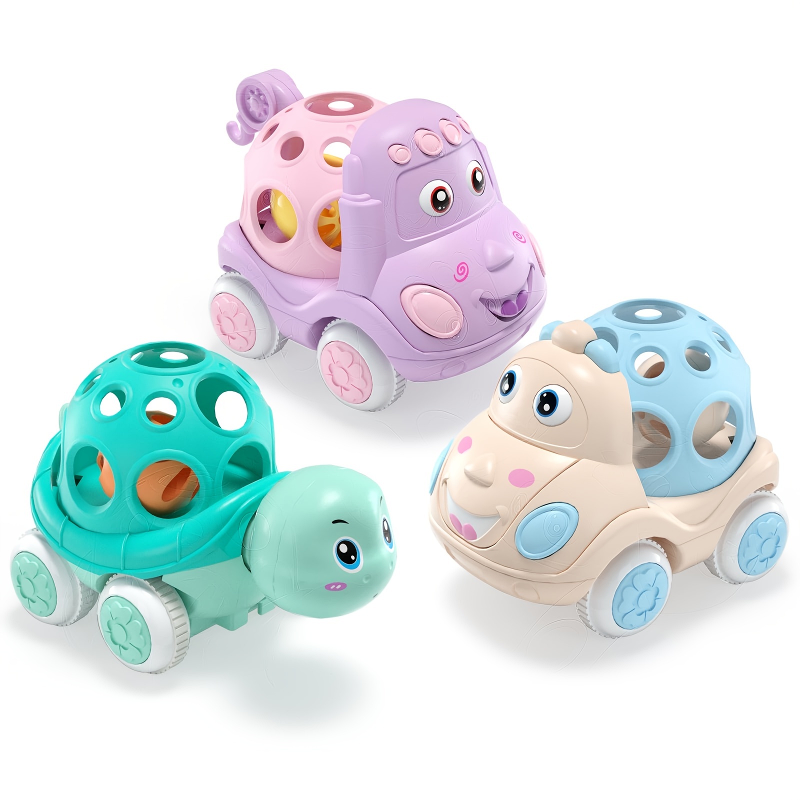  Baby Girl Toy Cars for Babies, Pink Car Toys for Baby Girls,  Toy Car for Infant Toddler Girl, Valentines Day Gifts for Baby Girl, Push  and Go Trucks Rattles Soft Rattle