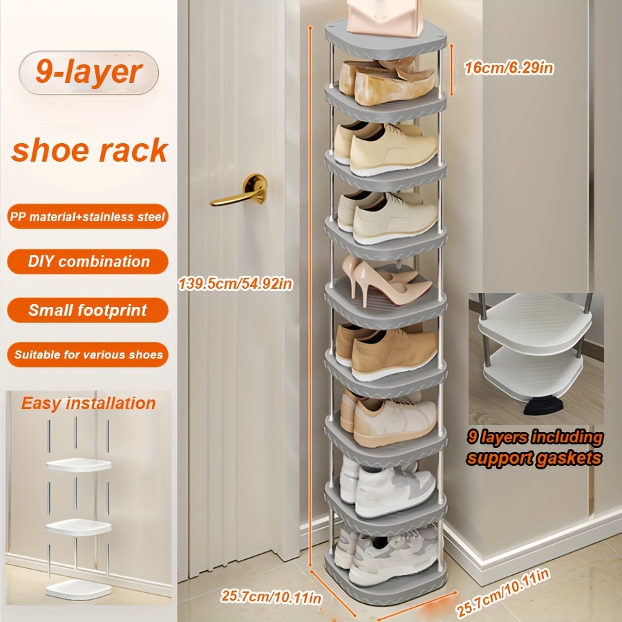 Multi Layer Household Simple Narrow Doorway Shelf Economical PP Plastic  Space Saving Small Shoe Cabinet Shoe Rack - AliExpress