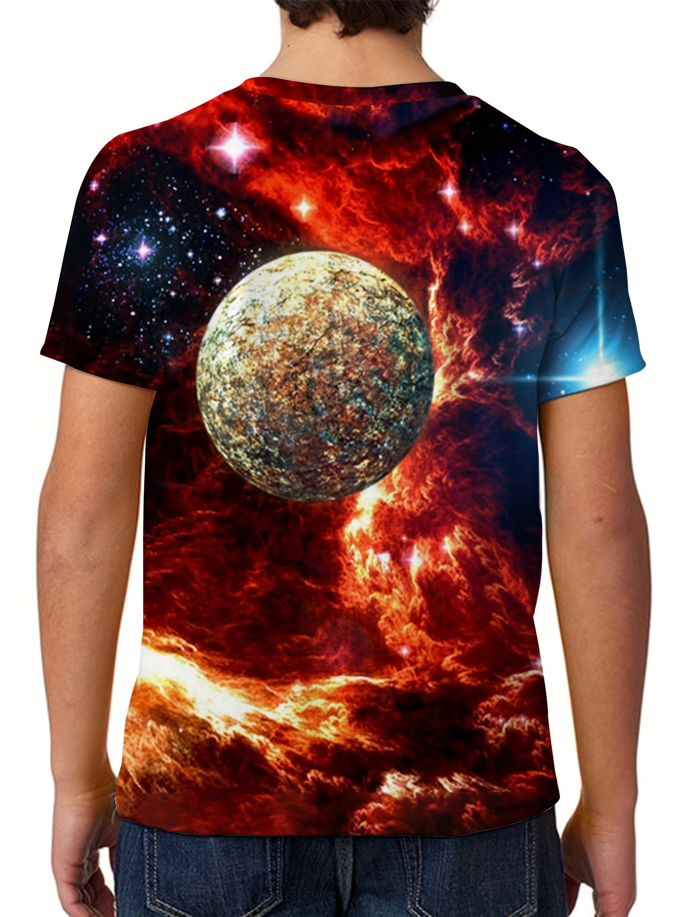 youngsterss short sleeved t shirt starry pattern - Temu Georgia, image size:800x1067