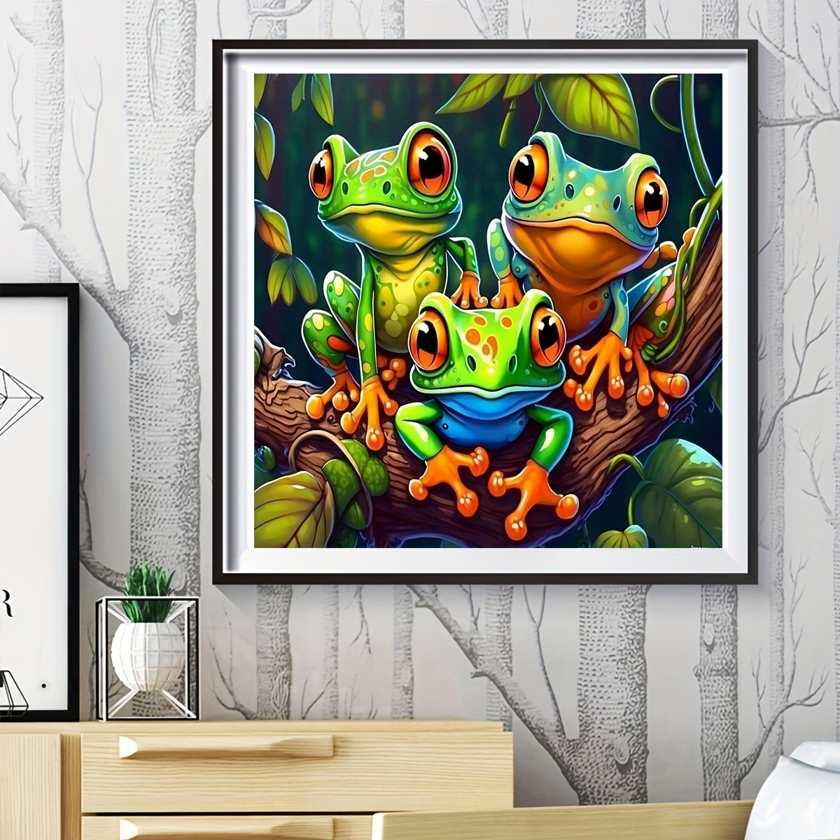 Cartoon Frog Pattern Diamond Painting Kit 5d Diy Diamond - Temu
