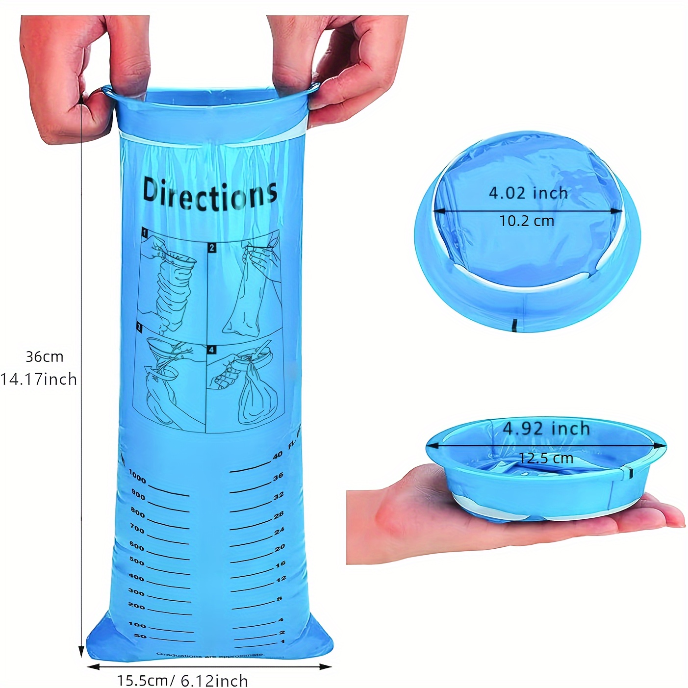 5 Sacchetti Vomito 1000 Ml Sacchetti Emesi Resistenti - Temu Italy