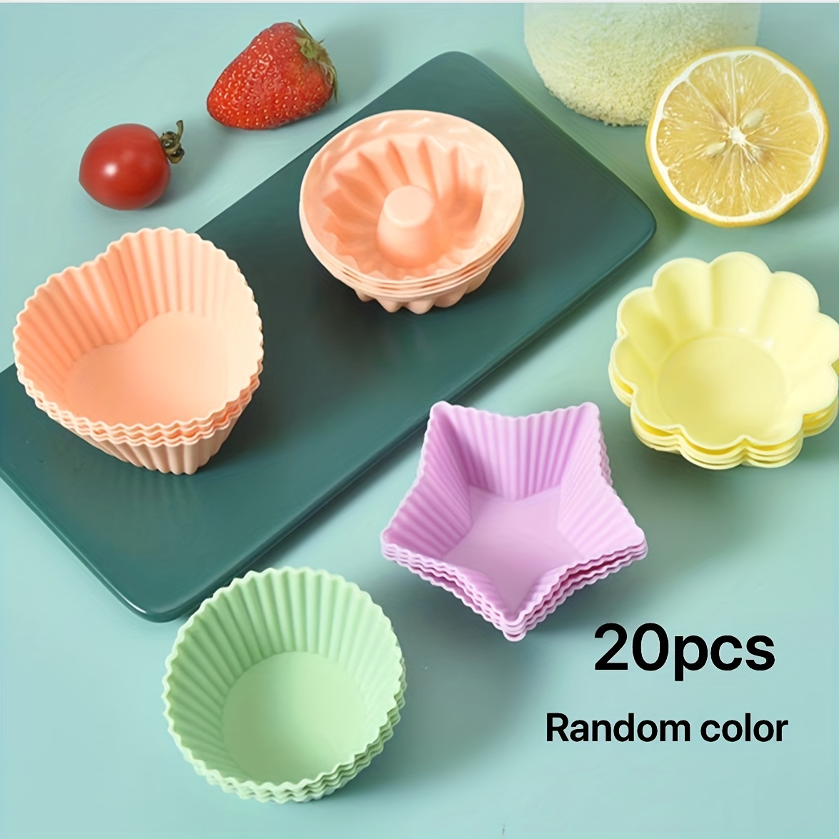 Muffin Cup Cake Mold Flower Shaped Muffin Cup Mold Silicone - Temu