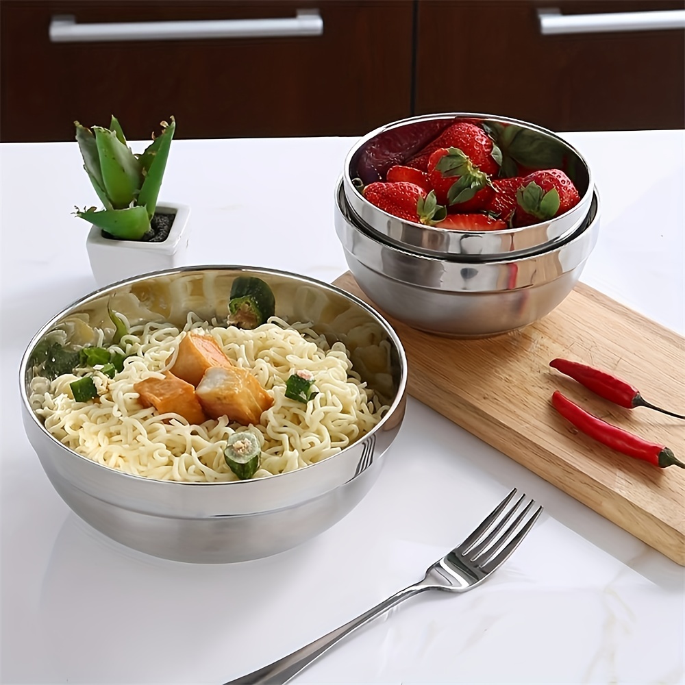 Food Grade 316 Stainless Steel Insulation Bowl Dishes Pasta Rice