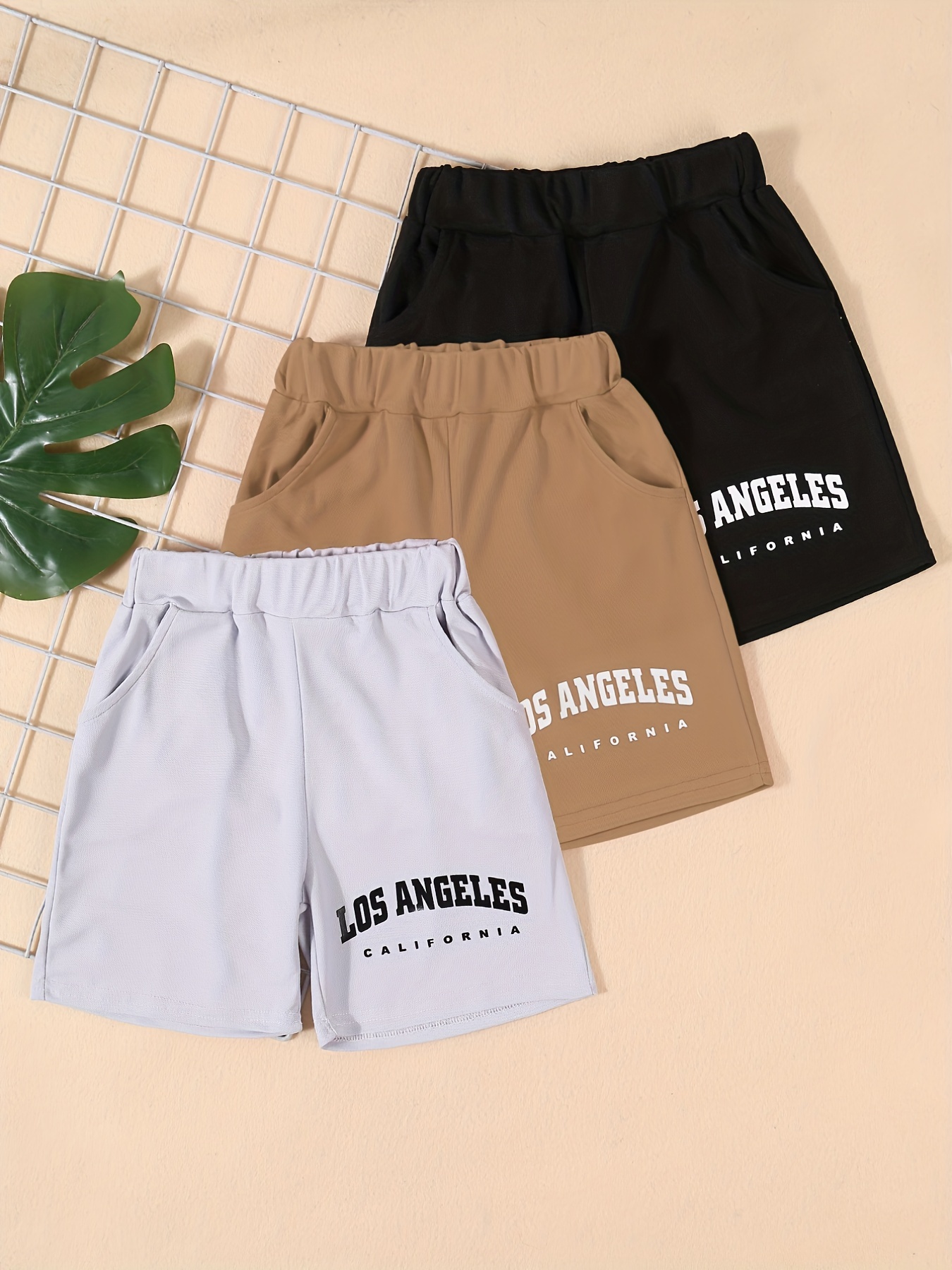 Beige Shorts Letter Print Drawstring Cotton High Waisted Casual Summer  Shorts with Pocket Small at  Men's Clothing store