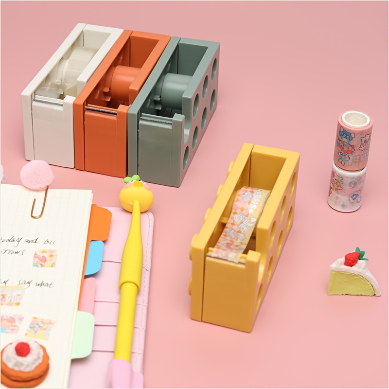 Building Block Glue Paper Seat Creative Tape Cutter Box