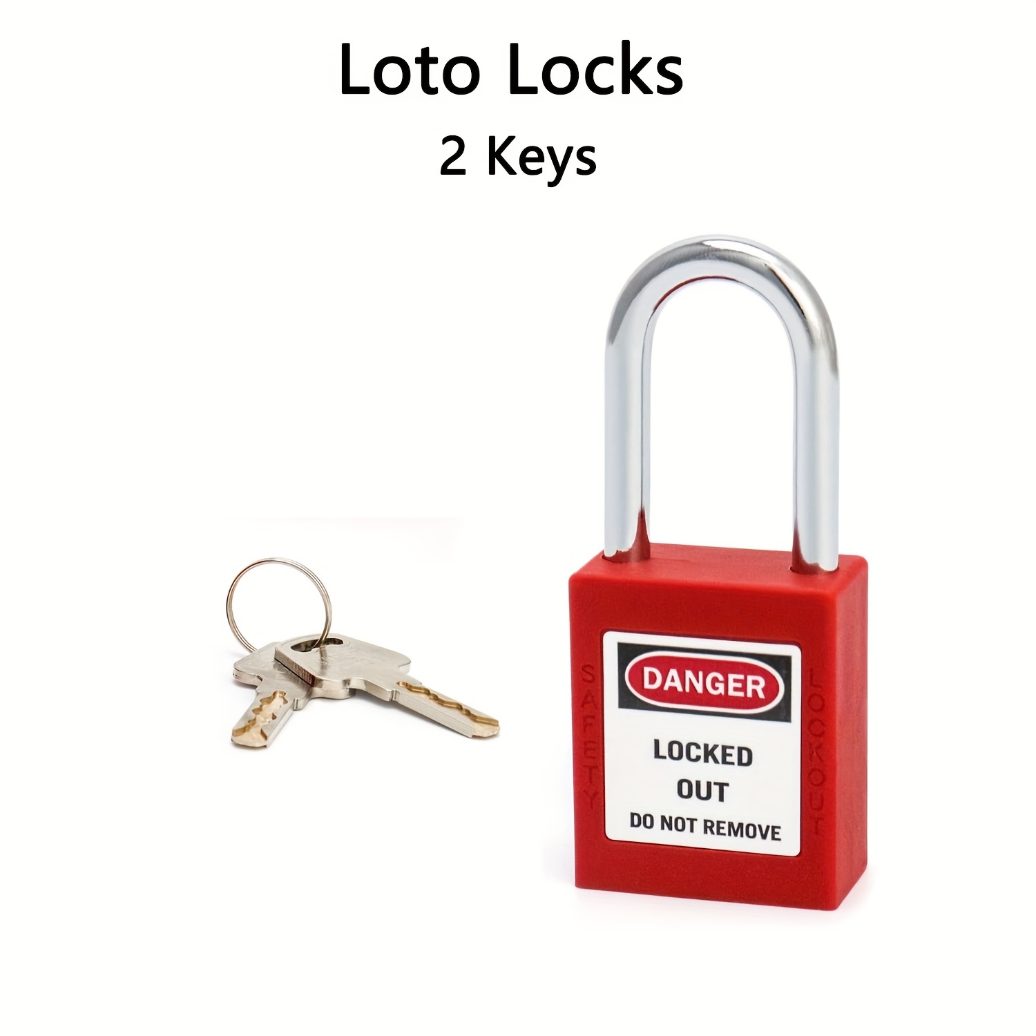 Safety Lockout Padlock 38mm Keyed Different Red