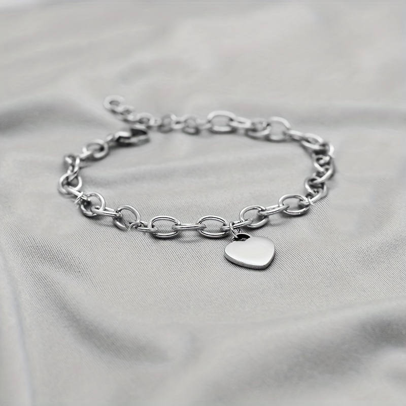 Engraved Sterling Silver Chain Bracelet