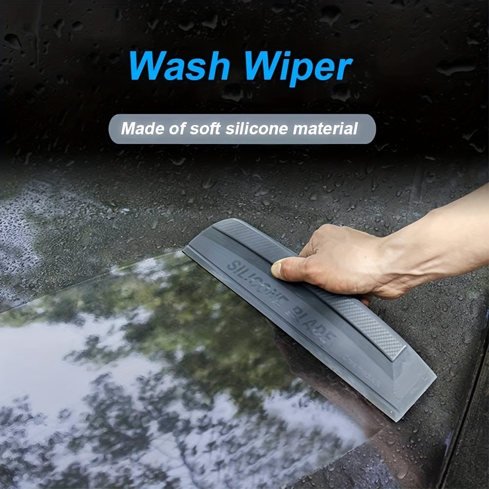 2pcs Car Drying Squeegee Water Blade Professional Automotive Wiper Silicone  