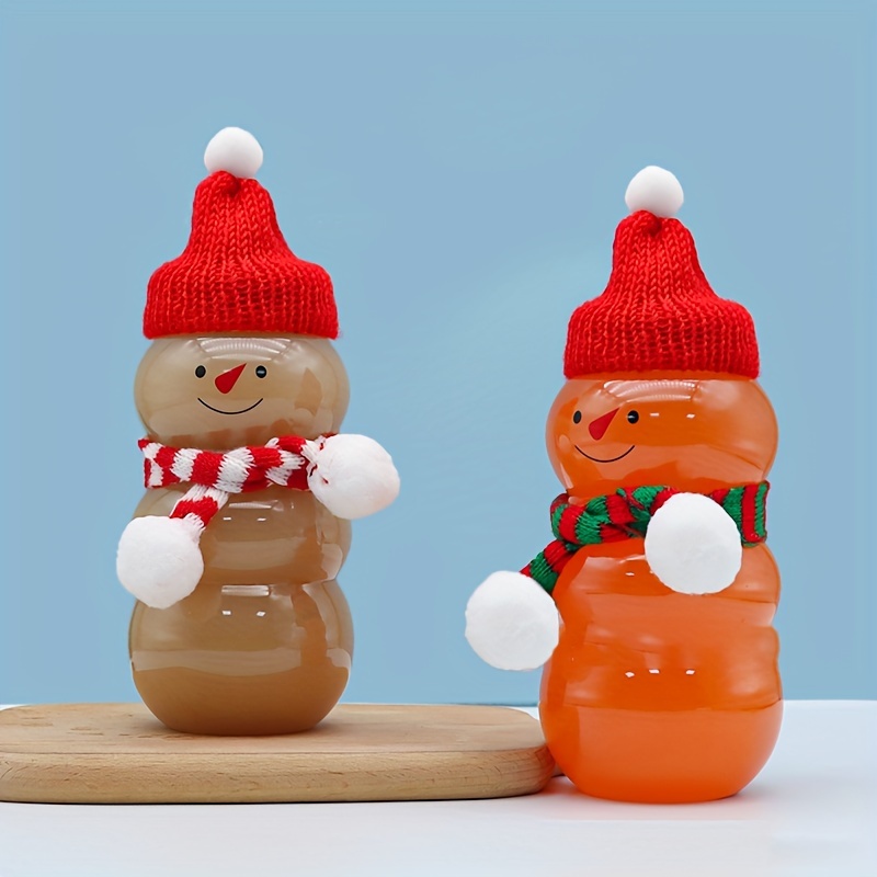 SWOOMEY 10 Sets juice bottles creative water bottle filling empty juice  bottle drinking bottle cold drink candy jar Christmas juice bottle  gingerbread