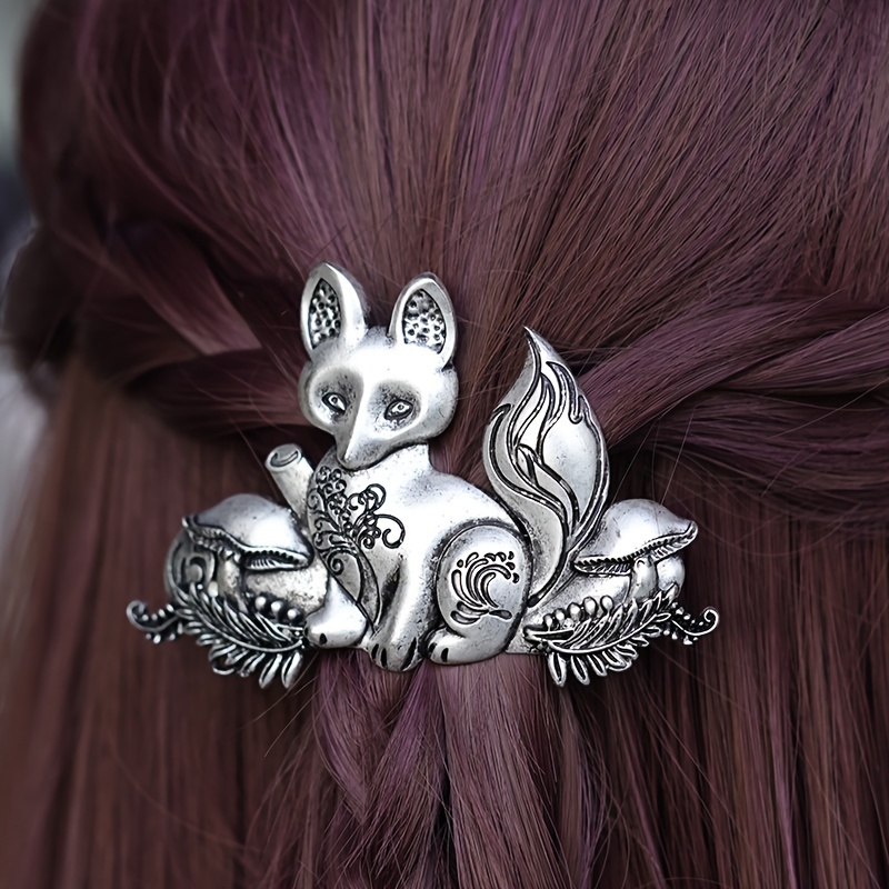 Fox Shaped Hair Clips Vintage Metal Hair Barrettes Temu