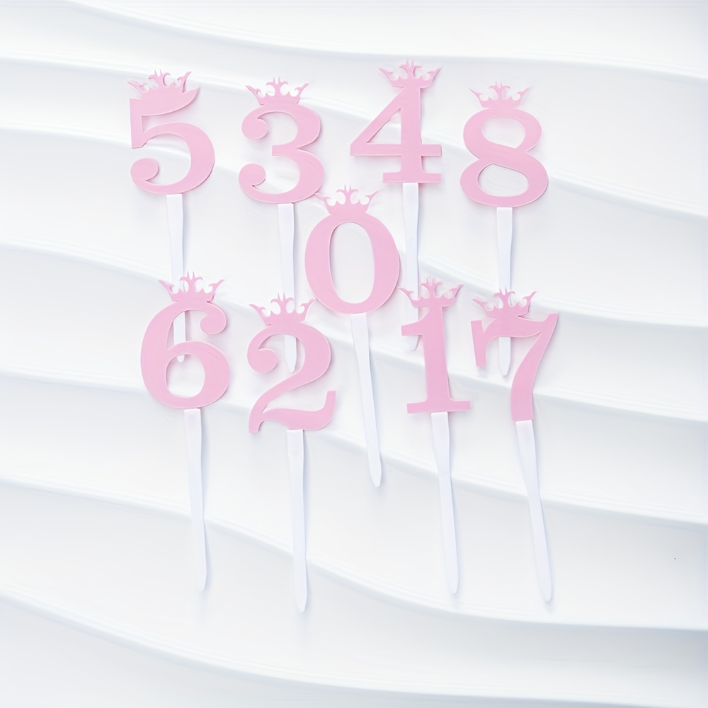 Acrylic Numbers 0-9 Cake Topper Acrylic Happy Birthday Cake