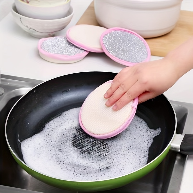 Double Side Dishwashing Sponge Pan Pot Dish Wash Sponges - Temu