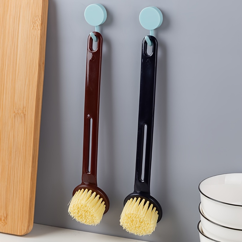 Kitchen Cleaning Brush Double-sided Dish Cleaning Brush Long Handle Pan Pot Brush  Sink Stove Cleaning Brush - Temu