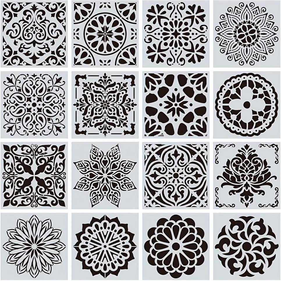 18x10 Inch Mandala Stencil Reusable Mandala Painting Templates Stencil  Floral Design Stencil Mandala Drawing Craft Stencil for DIY Wall, Tile