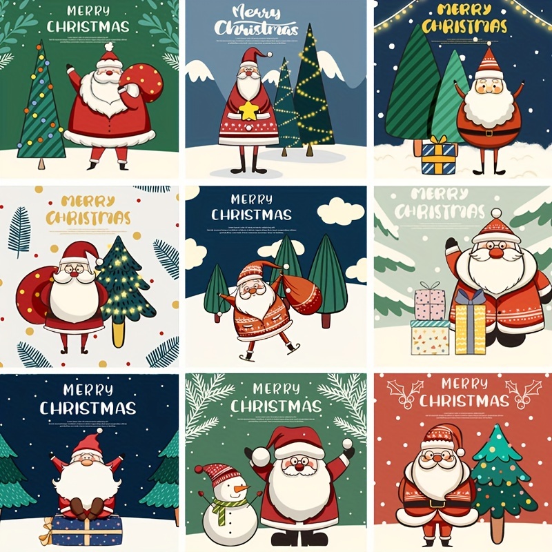 30pcs Christmas Greeting Cards - Various Designs Xmas Postcard No Marks Back