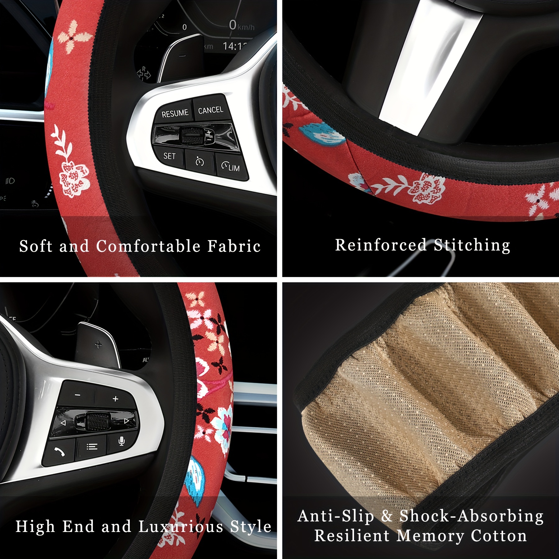 Vintage Flower Print Auto Car Steering Wheel Cover For Women Girls, Fuzzy Steering  Wheel Covers For Women, Universal Car Accessories - Temu Bulgaria