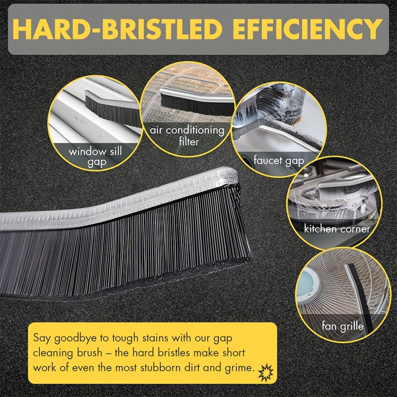 crevice gap cleaning brush with hard