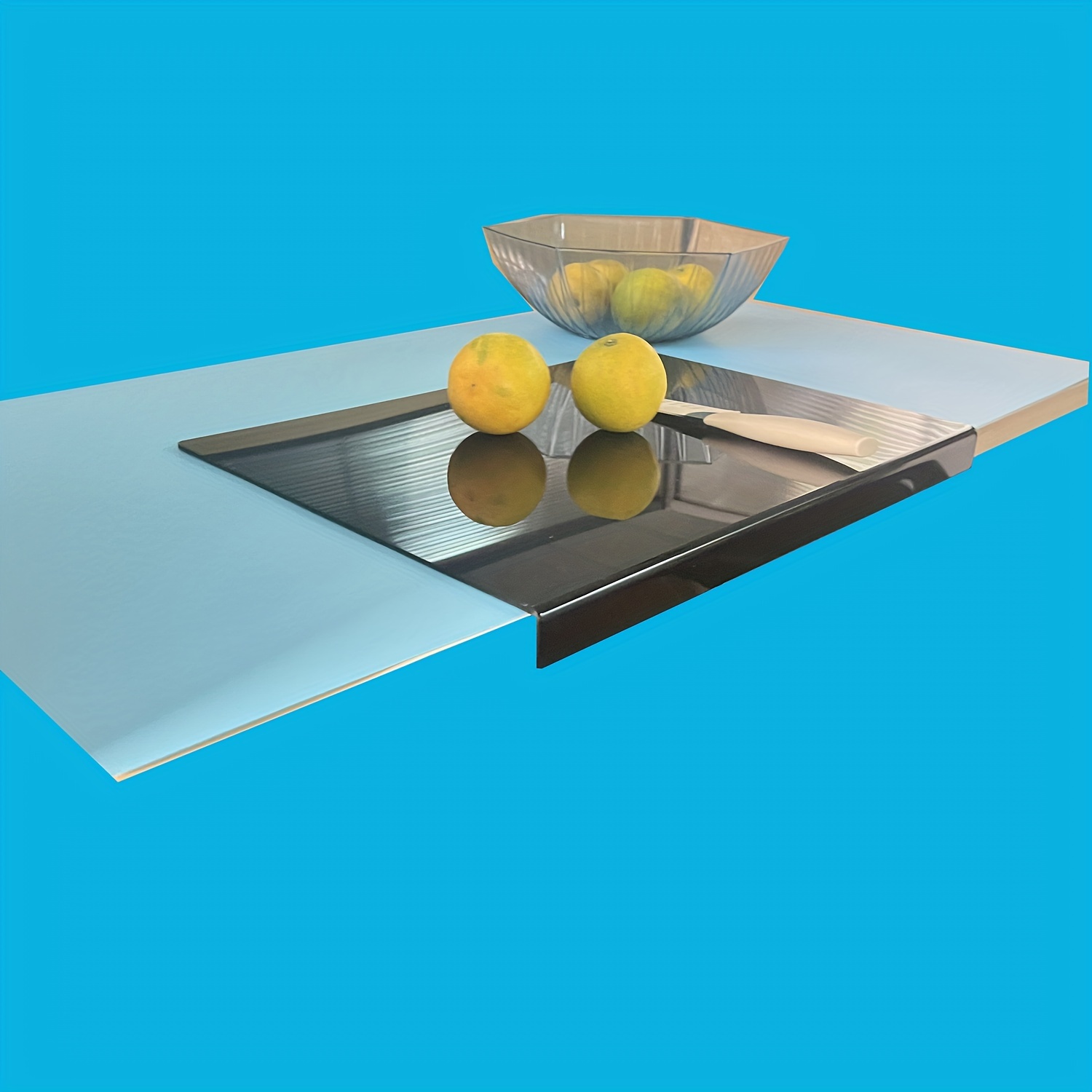  Tablas de cortar acrílicas para encimera de cocina, tabla de  cortar de acrílico transparente con borde de encimera (17 x 13 pulgadas) :  Hogar y Cocina